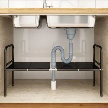 Rak Panci Bawah Wastafel & Dalam Lemari 1 Susun Serbaguna - Gambar 2