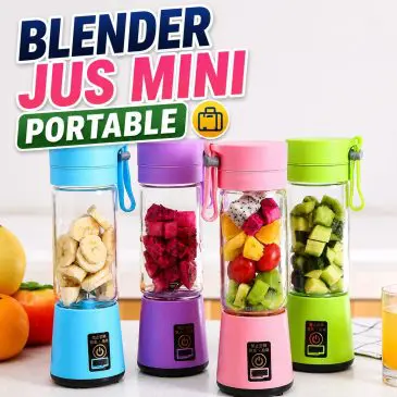 Blender Jus Mini Portable Vanel 6 Mata Pisau 1800ml + USB