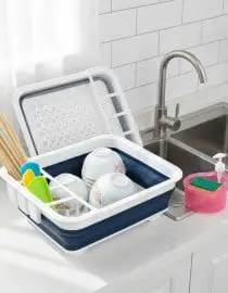 Paket Rak Piring Lipat + Tempat Sabun Cair