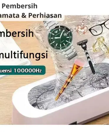 Alat Pembersih Ultrasonik Kacamata & Perhiasan dengan Sterilisasi UV - Ultrasonic Cleaner Portable
