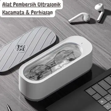 Alat Pembersih Ultrasonik Kacamata & Perhiasan dengan Sterilisasi UV - Ultrasonic Cleaner Portable