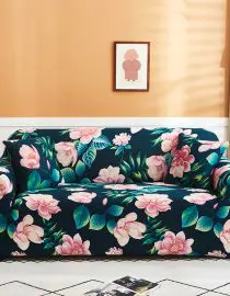 Cover Sarung Penutup Sofa Motif Peony Flowers Uk. 1 Seater 90-140cm