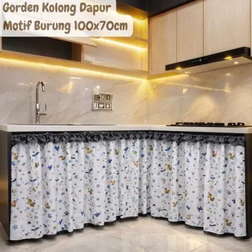 Gorden Penutup Kolong Meja Dapur Burung 100x70cm