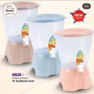 (Hommy) Dispenser Air Minum Minimalis Serbaguna Kapasitas 8 Liter Bahan Plastik