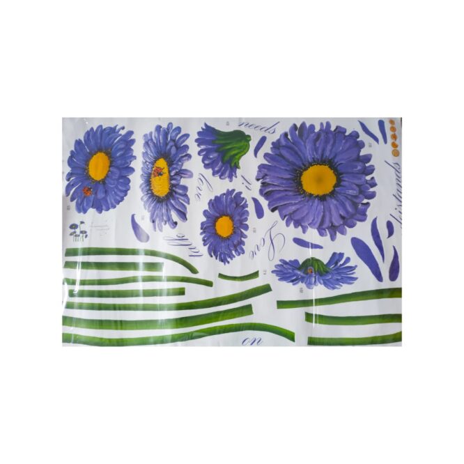 Stiker dinding purple sunflower