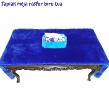 Taplak meja rasfur biru tua