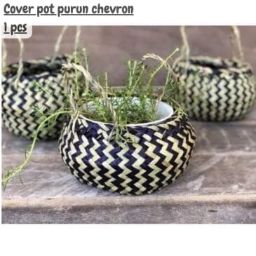 Cover pot purun chevron