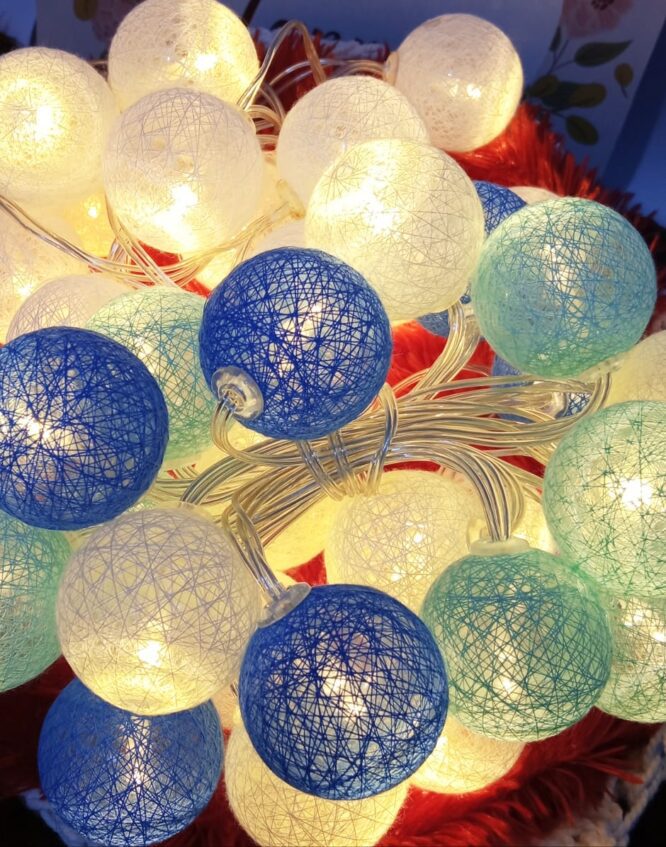 Led cotton ball led string lights 033