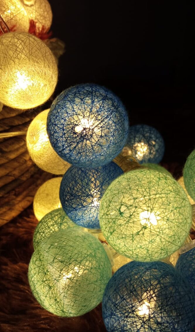 Led cotton ball led string lights 034