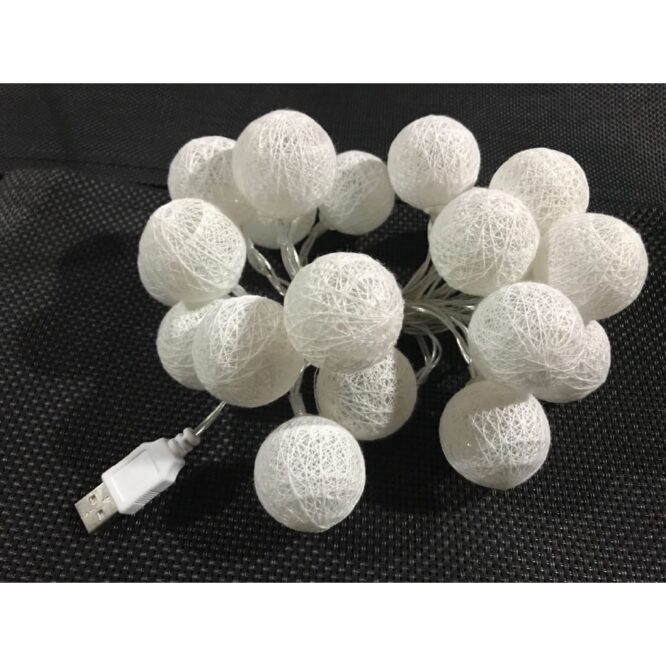 Led cotton ball led string lights 051