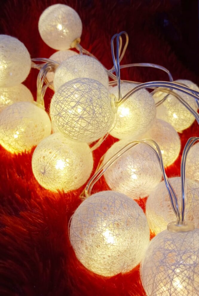 Led cotton ball led string lights 053