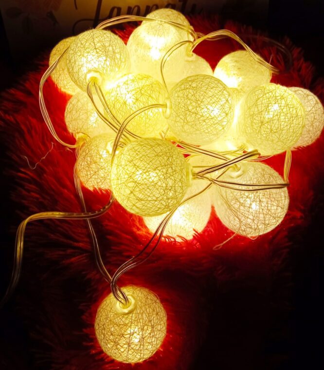 Led cotton ball led string lights 056