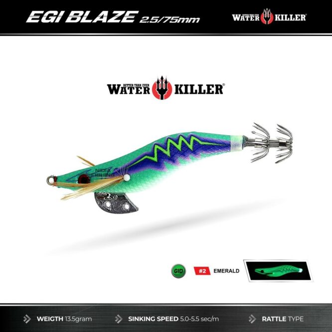 Umpan Squid Jig Egi WaterKiller Rattle GID size 2.5