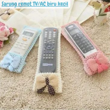 Sarung remot TV/AC biru kecil