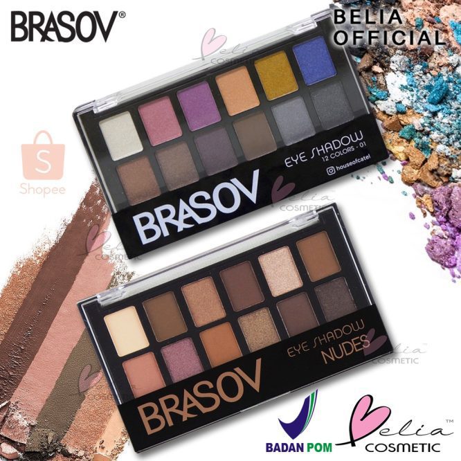 Eyeshadow Nudes 12 warna Bravos