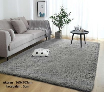 Karpet bulu rasfur 165 gray