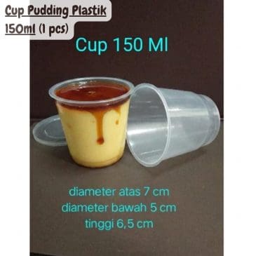 Cup Pudding Plastik Serbaguna 150ml