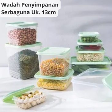 Wadah Tempat Penyimpanan Serbaguna Bahan Plastik Uk. 13.6x13.6x14.5cm