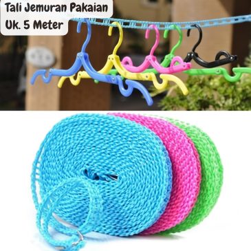 Tali Jemuran Pakaian Dengan Line Hook Uk. 5 Meter