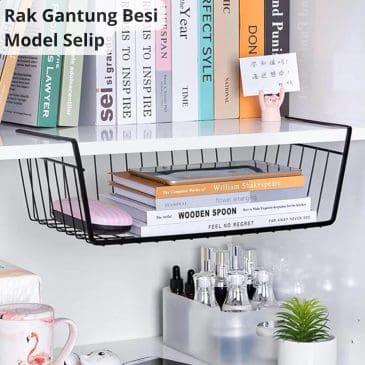 Rak Gantung Dapur Besi Multifungsi Model Selip Lemari - Under Shelf Basket Storage Organizer