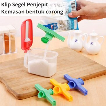 Klip Segel Penjepit Bungkusan Kemasan Bentuk Corong Kecil