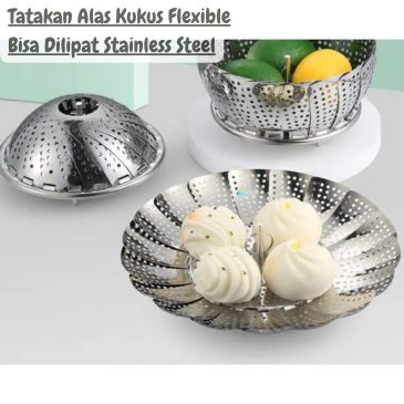 Tatakan Alas Kukus Flexible Bisa Dilipat Stainless Steel