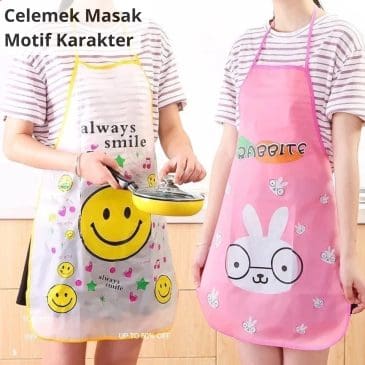 Celemek Masak Apron Serbaguna Anti Air dan Minyak Motif Karakter