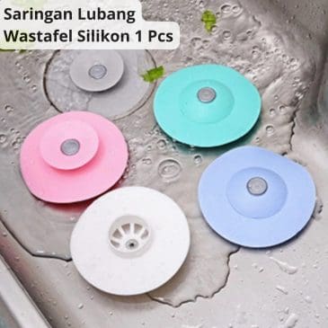 Saringan Lubang Wastafel Penyaring Lubang Kamar Mandi Silikon 2 Mode