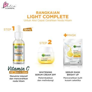 Light Complete Garnier serum vitC30ml - Gambar 3