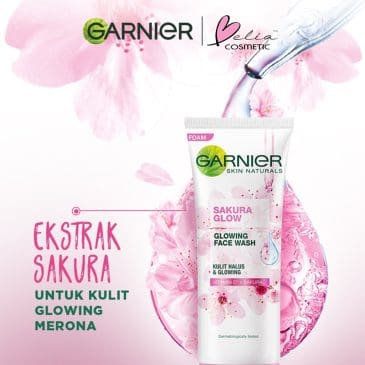 Sakura glow Garnier Face Wash 100ml - Gambar 3