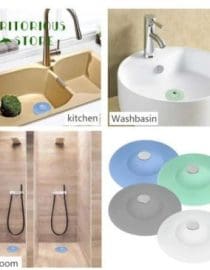 Saringan Lubang Wastafel Penyaring Lubang Kamar Mandi Silikon 2 Mode