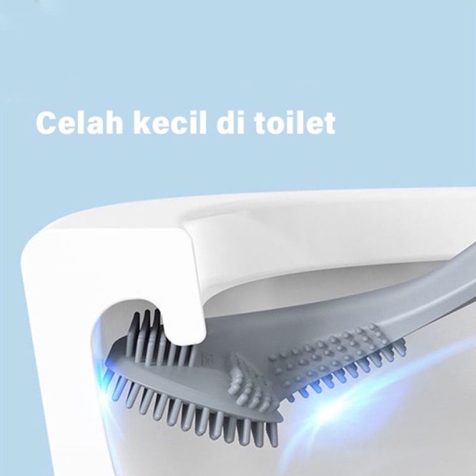 Sikat WC silikon hijau3