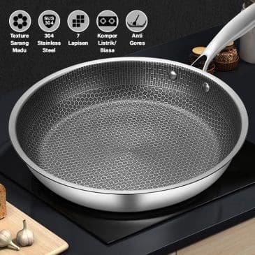 Wajan Penggoreng stainless 28cm - Gambar 2