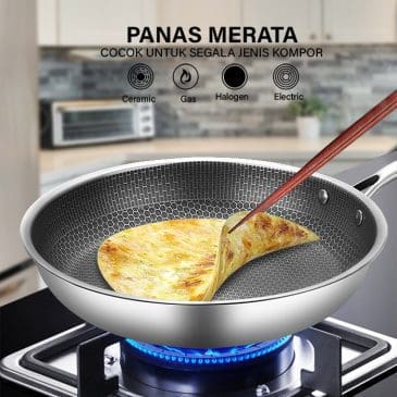Wajan Penggoreng stainless 28cm - Gambar 3