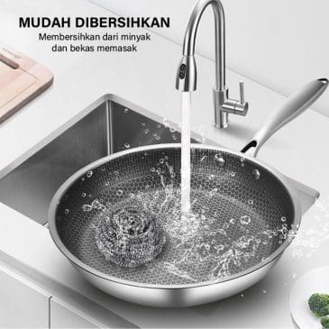 Wajan Penggoreng stainless 28cm - Gambar 5