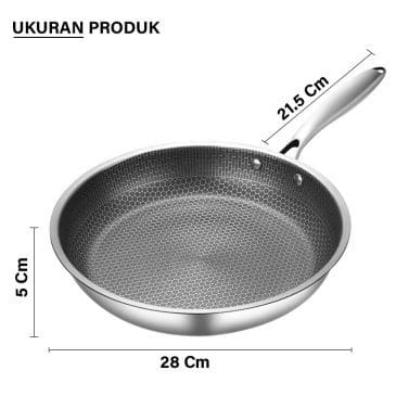 Wajan Penggoreng stainless 28cm - Gambar 6