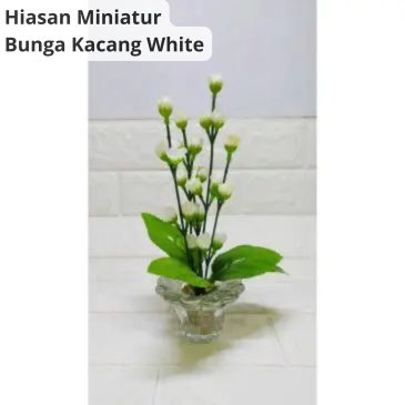 Hiasan miniatur bunga kacang white