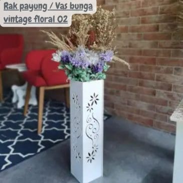 Rak payung / Vas bunga vintage floral 02