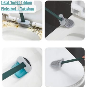 Sikat Toilet Silikon Fleksibel + Tatakan