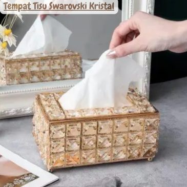 Tempat Tisu Swarovski Kristal Estetik