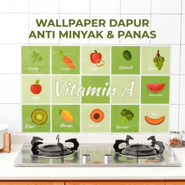 Wallpaper Dapur Anti Minyak dan Tahan Panas Uk. 75x45cm