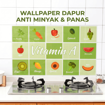 Wallpaper Dapur Anti Minyak dan Tahan Panas Uk. 75x45cm