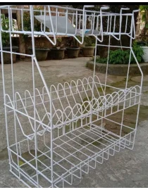 Rak Piring Besi Dragon Anti Karat Minimalis 3 Susun Size 41x23x51cm