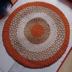placemat seagrass orange