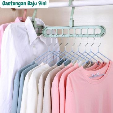 Gantungan Baju 9in1 Hijau