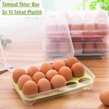 Tempat Telur Box Isi 15 Sekat Plastik