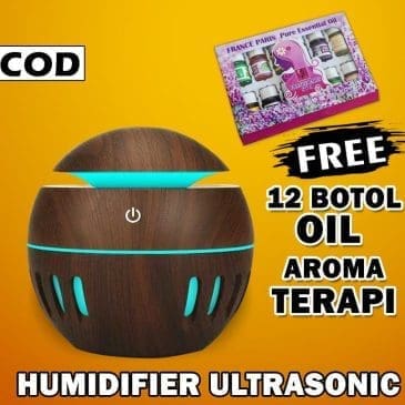 Diffuser ultrasonic bonus 6 aromaterapi bulat