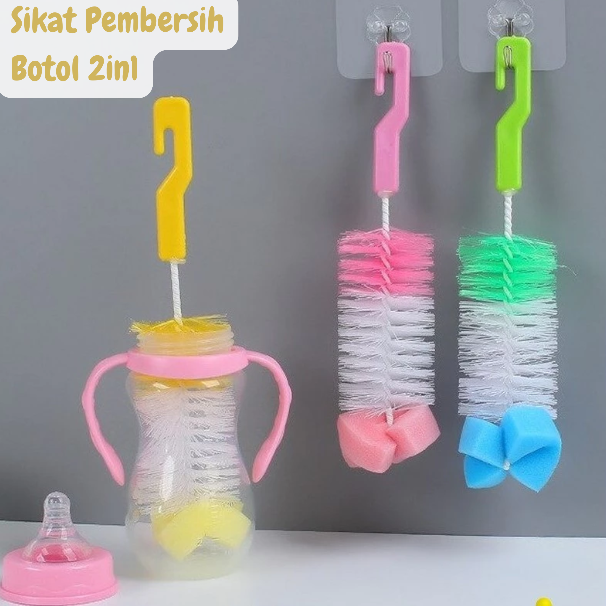 Sikat Pembersih Pencuci Botol 2in1