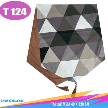 Taplak meja minimalis coklat segitiga - Gambar 2