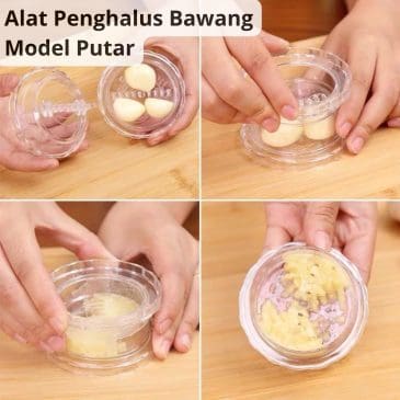 Alat Penghalus dan Pencacah Bawang Model Putar Plastik